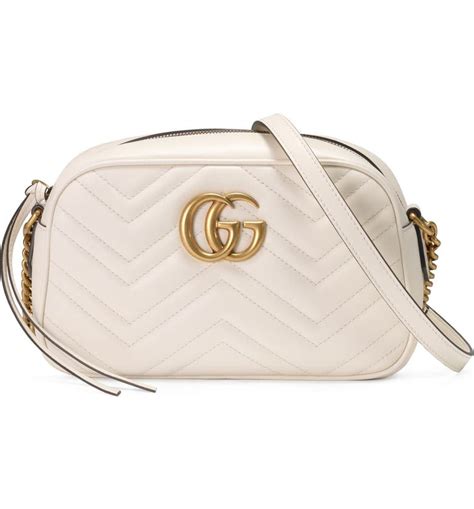 gucci marmont white shoulder bag|Gucci Marmont camera bag small.